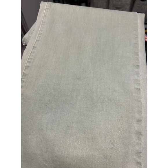 OAT New York Women's Green Wide Leg Crop Jeans Size 8 29 Raw Hem - Picture 5 of 5